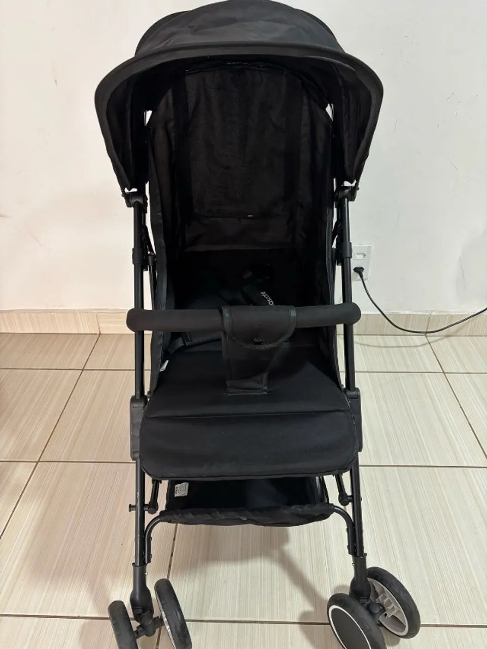 Carrinho de bebe Kiddo compacto mascote whoop preto - Foto 5