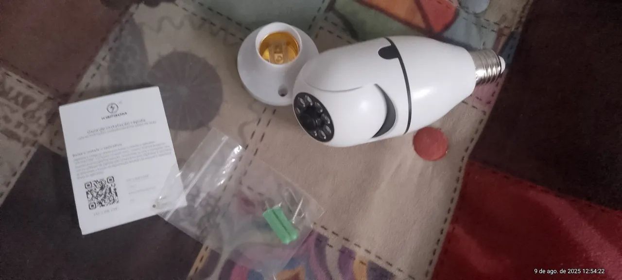 Câmera Lâmpada Segurança Wifi Visão Noturna