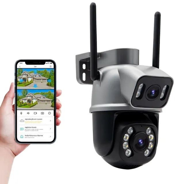 icsee?Preto?cameras vigilância wifi?camera de segurança?monitor?camera 4k ultra hd?camera 