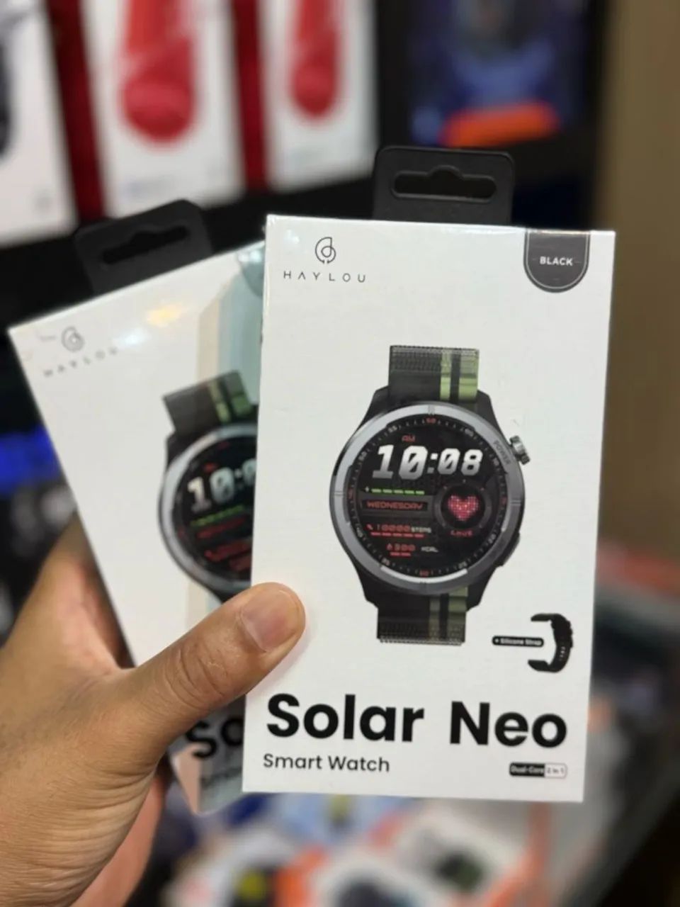 Haylou Solar Neo Prata e Preto - Smartwatch com Tela AMOLED - Foto 2