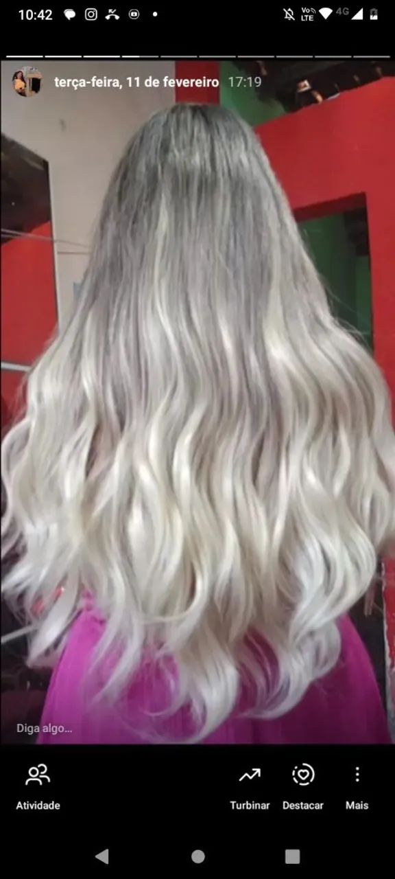Cabelo loiro platinado