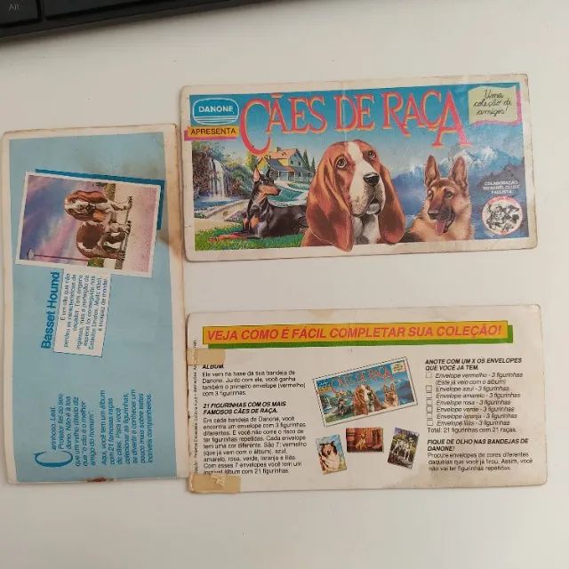 Álbum figurinhas cães de raça promocional Danone anos 80 (usado) - Foto 2