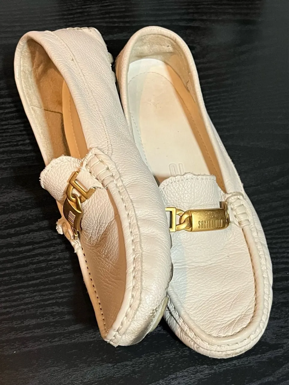 Sapato de Couro Branco