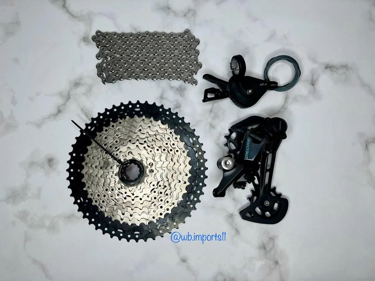 Kit shimano deore 12v com cassete absolute 