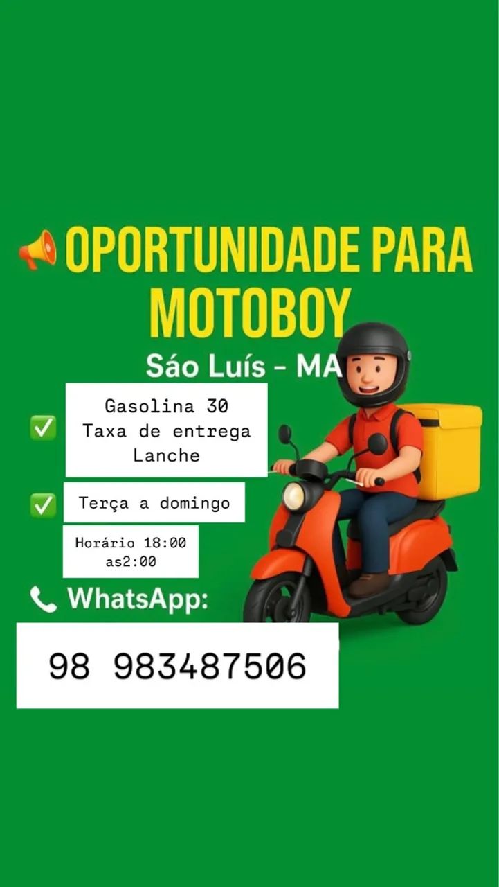 Vaga para motoboy