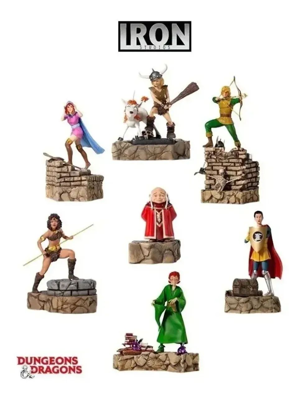 Set Completo Dungeons & Dragons Caverna Dragao Iron Studios = 7 personagens - Foto 2