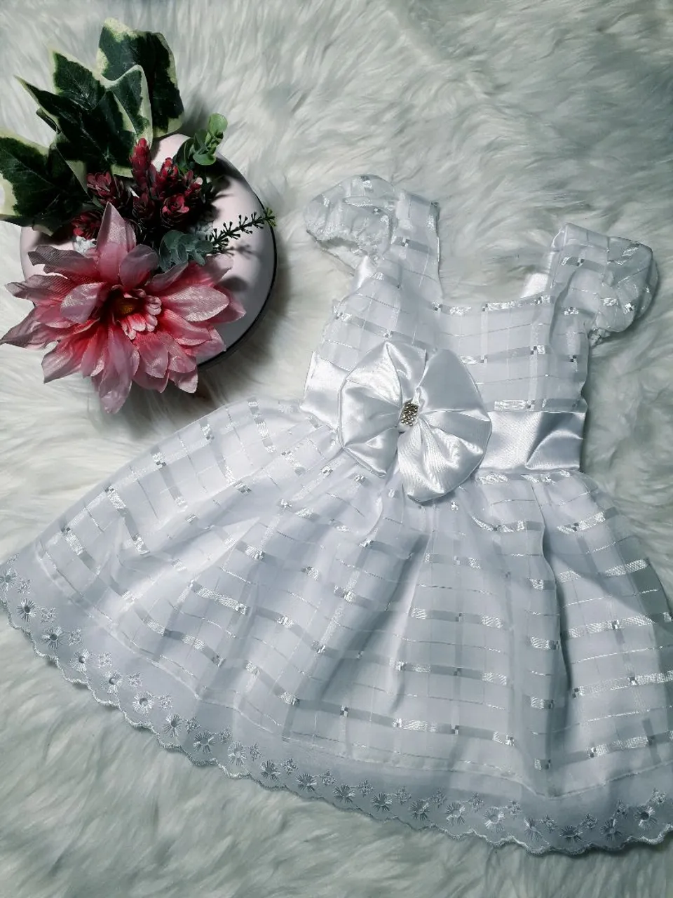 Vestido Luxinho - Branco para Batizado ou Daminha ?<br>
