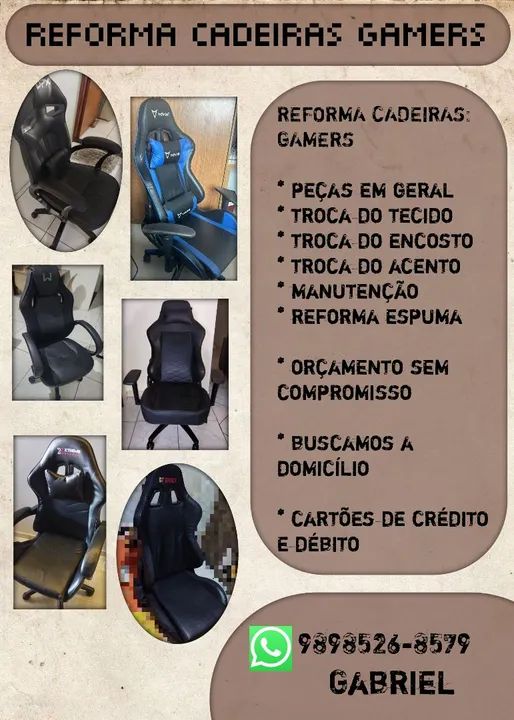 REFORMA DE CADEIRA :: GAMER 