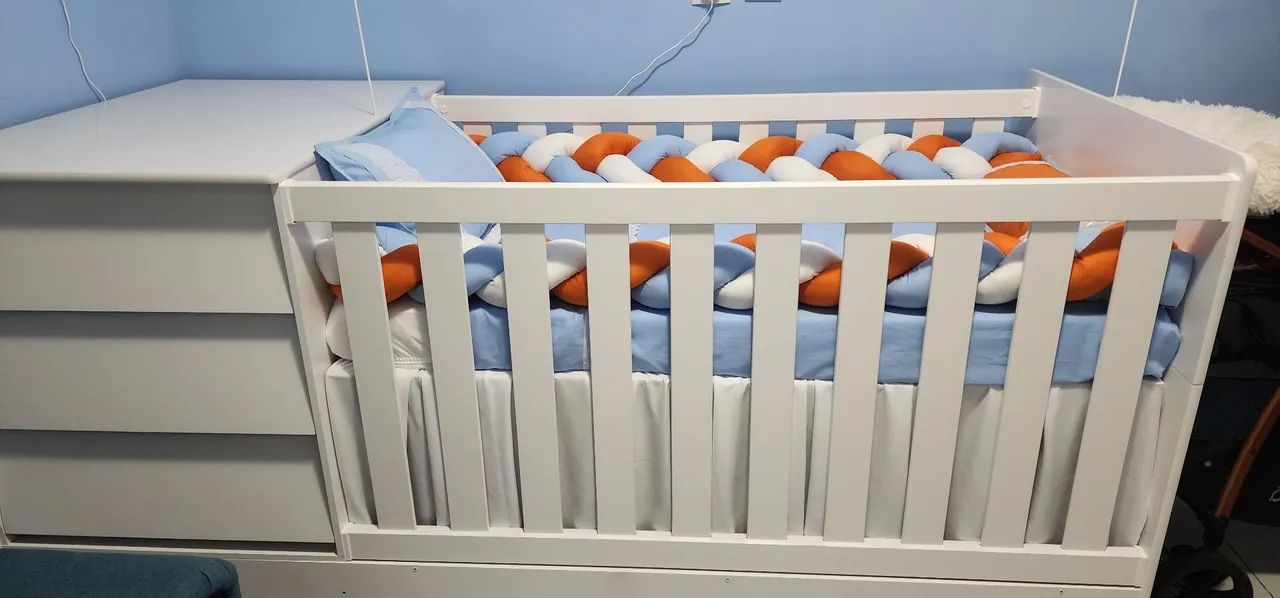 Berço Americano com trocador/comoda e colchão conservadíssimo - Foto 4