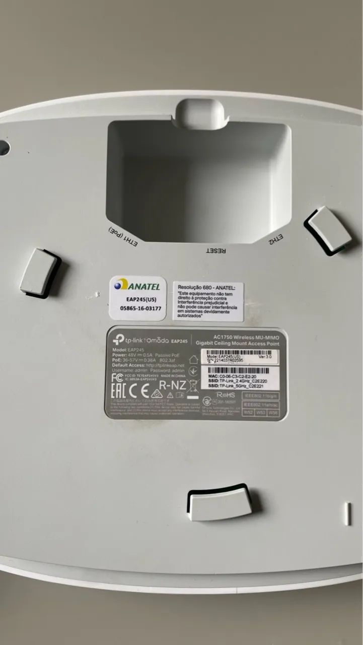 Access Point Dual Band Poe Ac1750 Eap245 Tp-link Branco