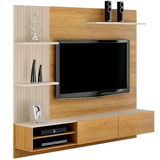 Painel Montana para TV até 65 Polegadas Valdemoveis Cinamomo Off White