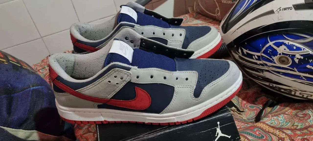 Tenis Nike Dunk Azul E Cinza Tenis Nike Dunk Cinza Com Azul 43