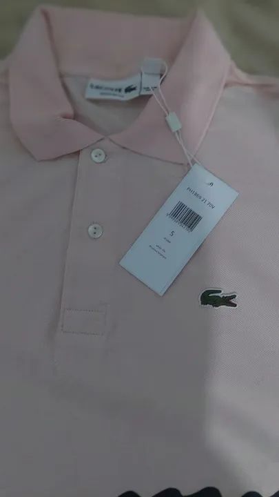 Polo Lacoste Rosa bebê  - Foto 2