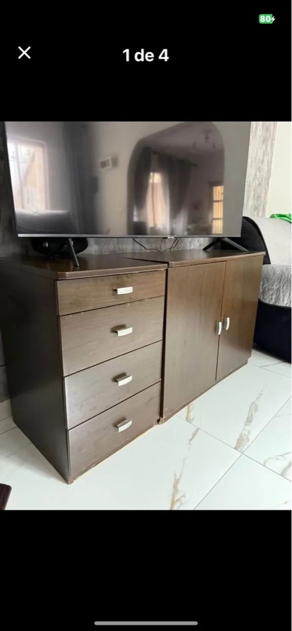 Mesa de escritório com suporte para teclado - Foto 4