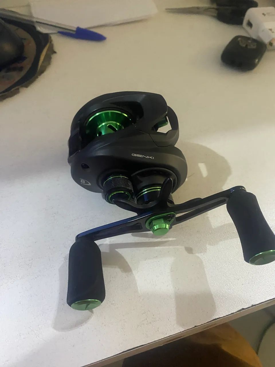 Carretilha daisen 8 rolamentos e uma linha 8 fios  - Foto 3