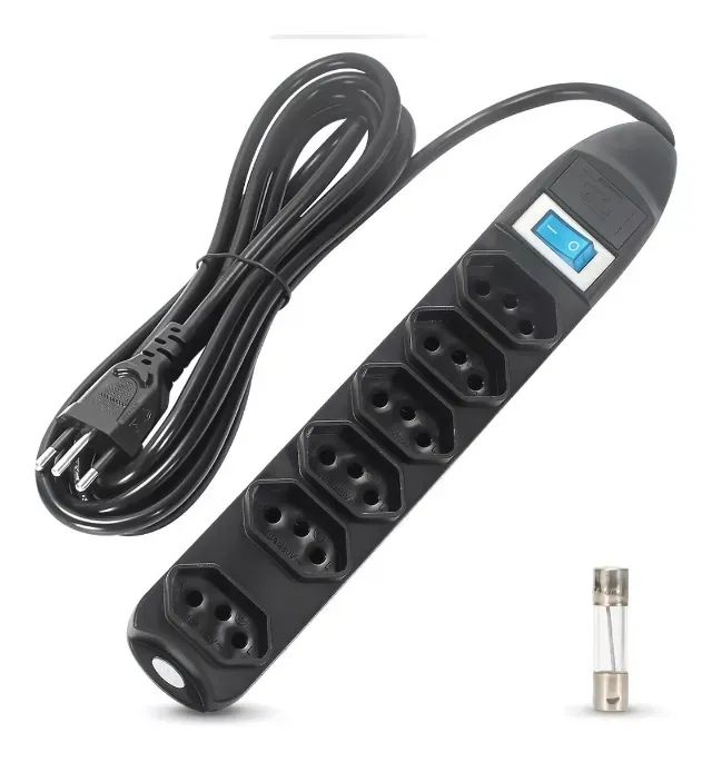 Filtro de Linha Knup 6 Tomadas Cabo 3m SL7606-3M Preto - WZetta - Foto 2