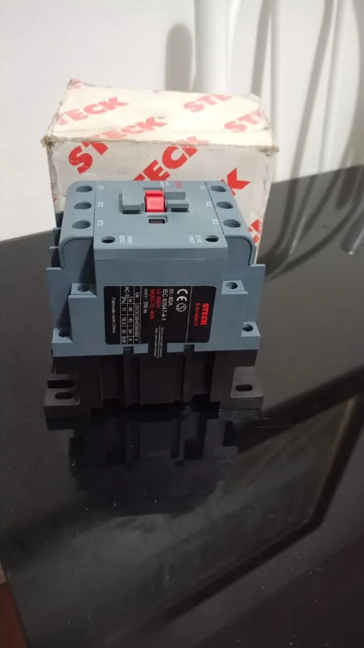 Chave Contatora Tripolar 40a 220v 1na+1nf Steck Sk140a11m - Foto 5