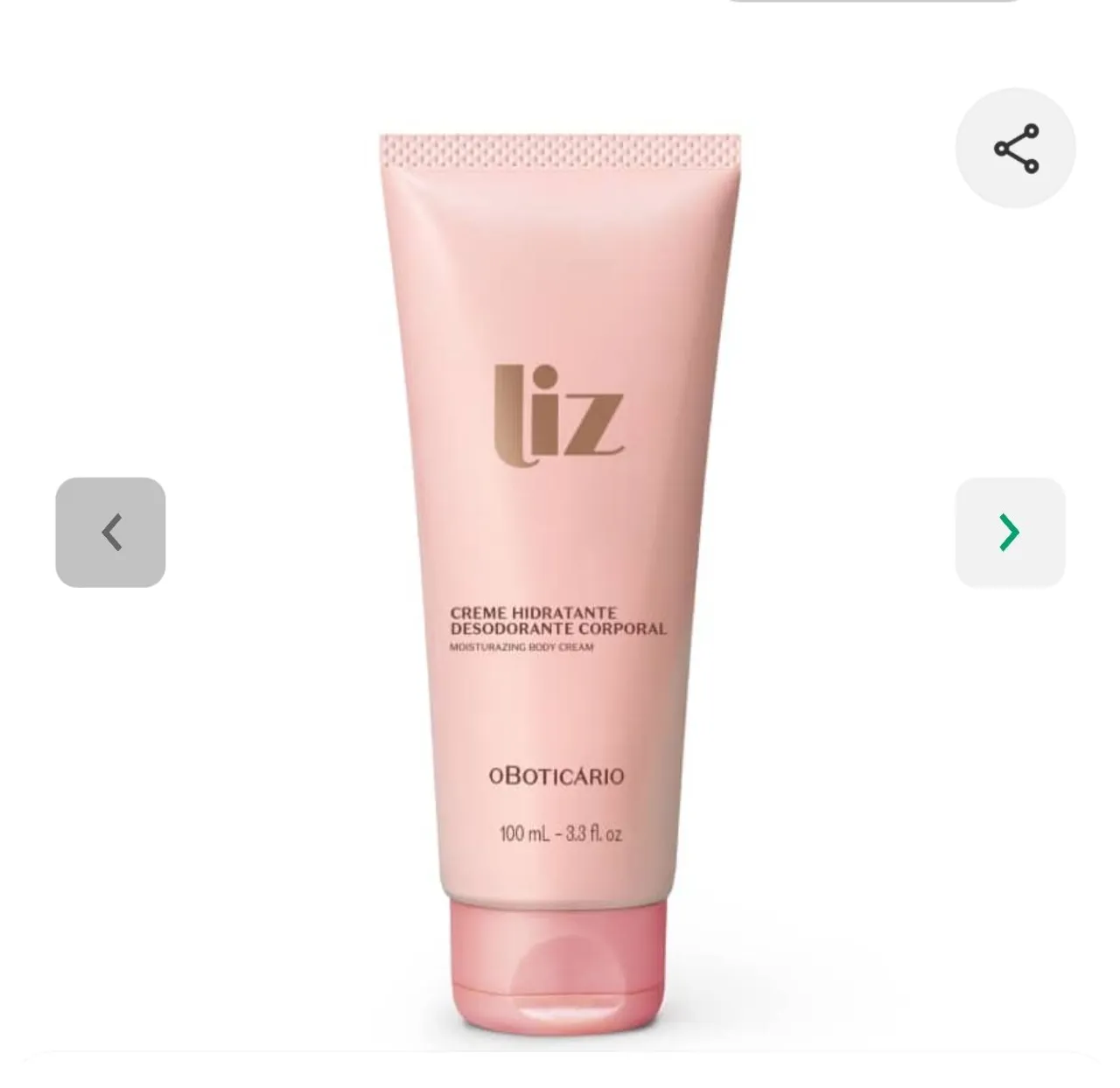 Creme Hidratante  Corporal Liz O Boticário