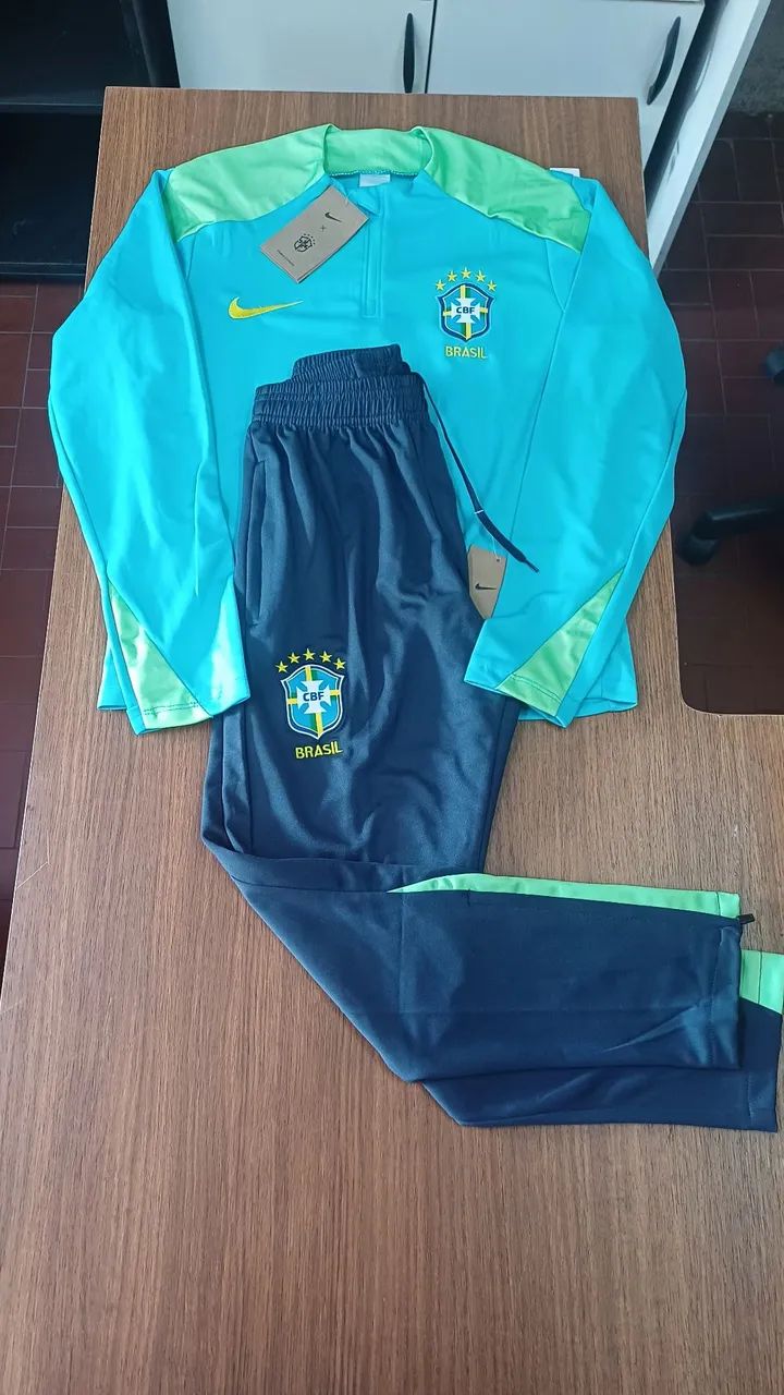Conjunto Treino Brasil Infantil - Tamanho 8 ou 9 anos