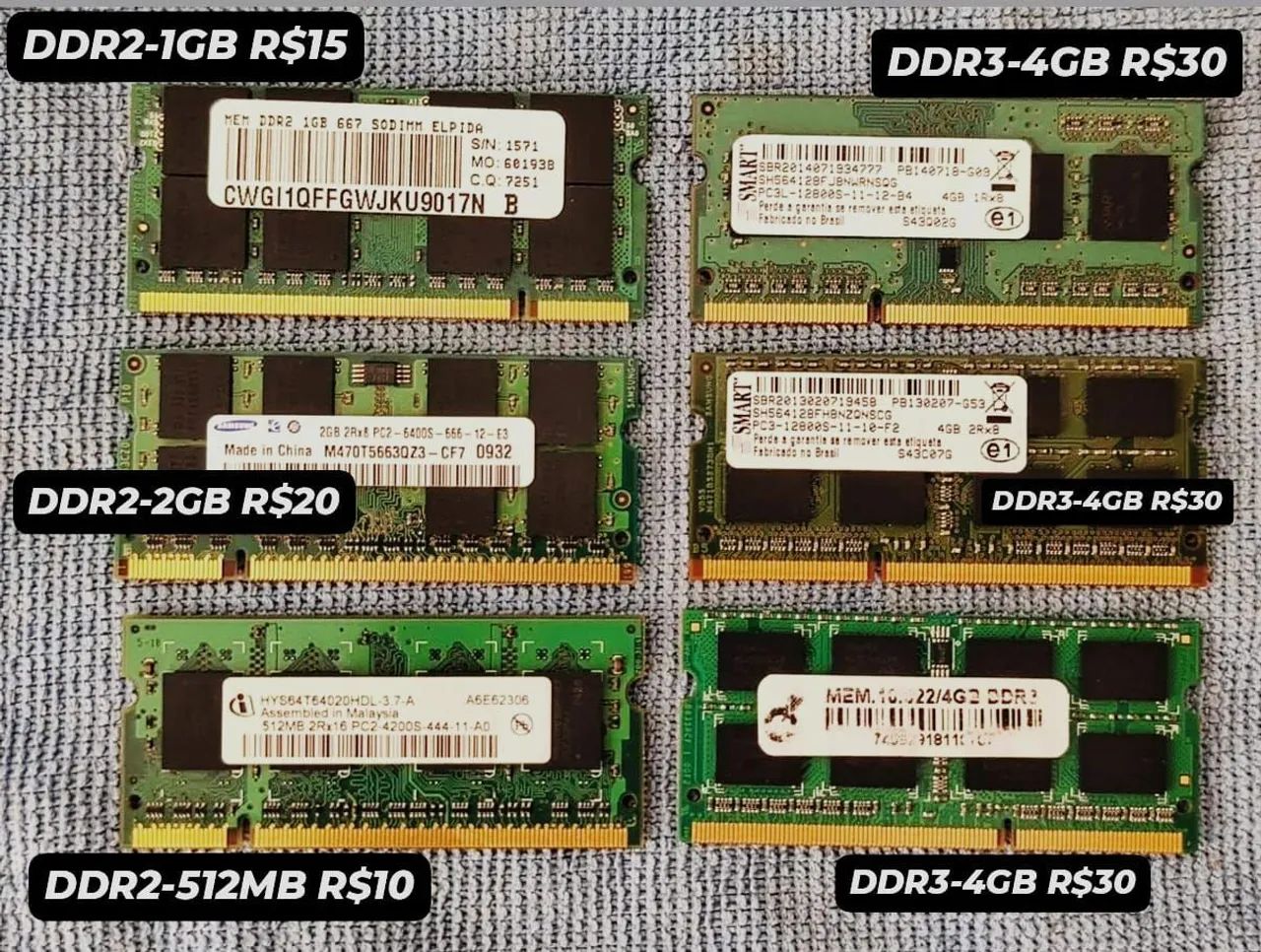 DDR3 and DDR2 NOTEBOOK NETBOOK MEMORIES64297166282754120