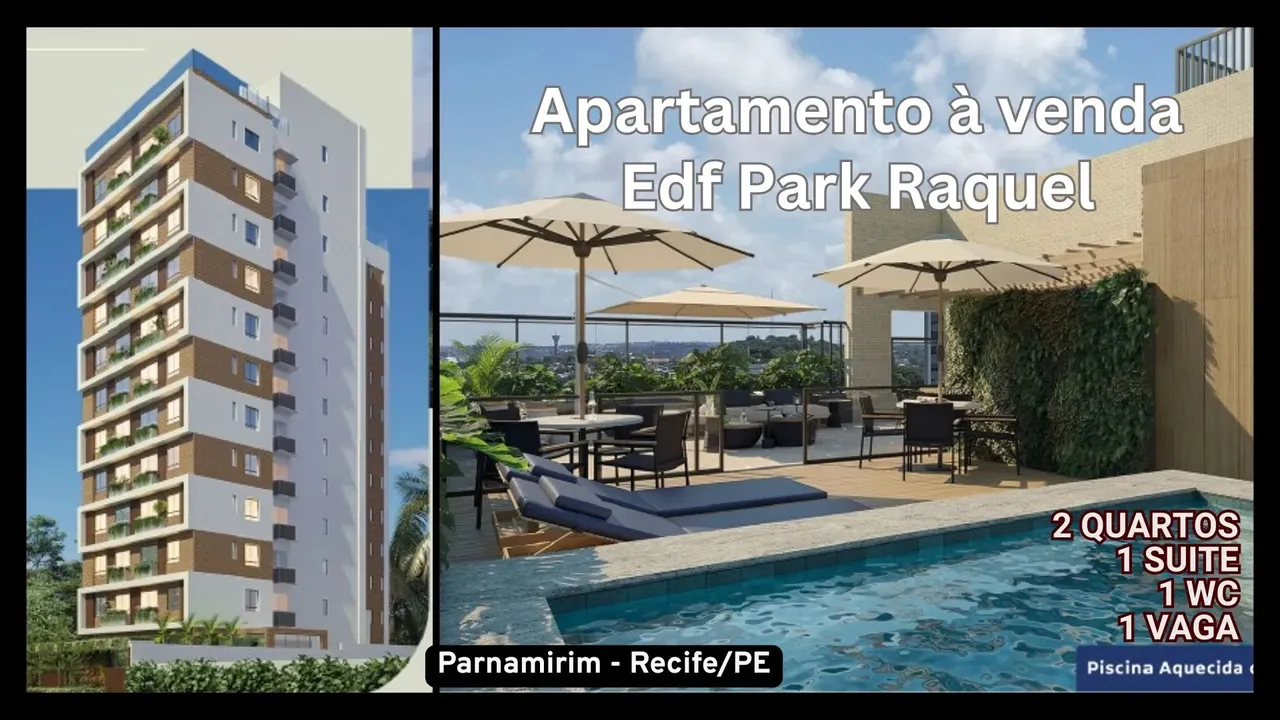 Apartamento à venda no Park Raquel no Parnamirim - Recife/PE 2 quartos sendo 1 suite 1 wc