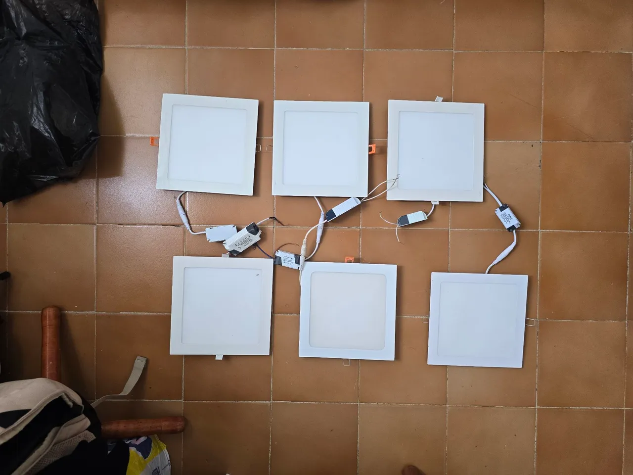 Kit 6 Placas de LED para Teto AMARELO