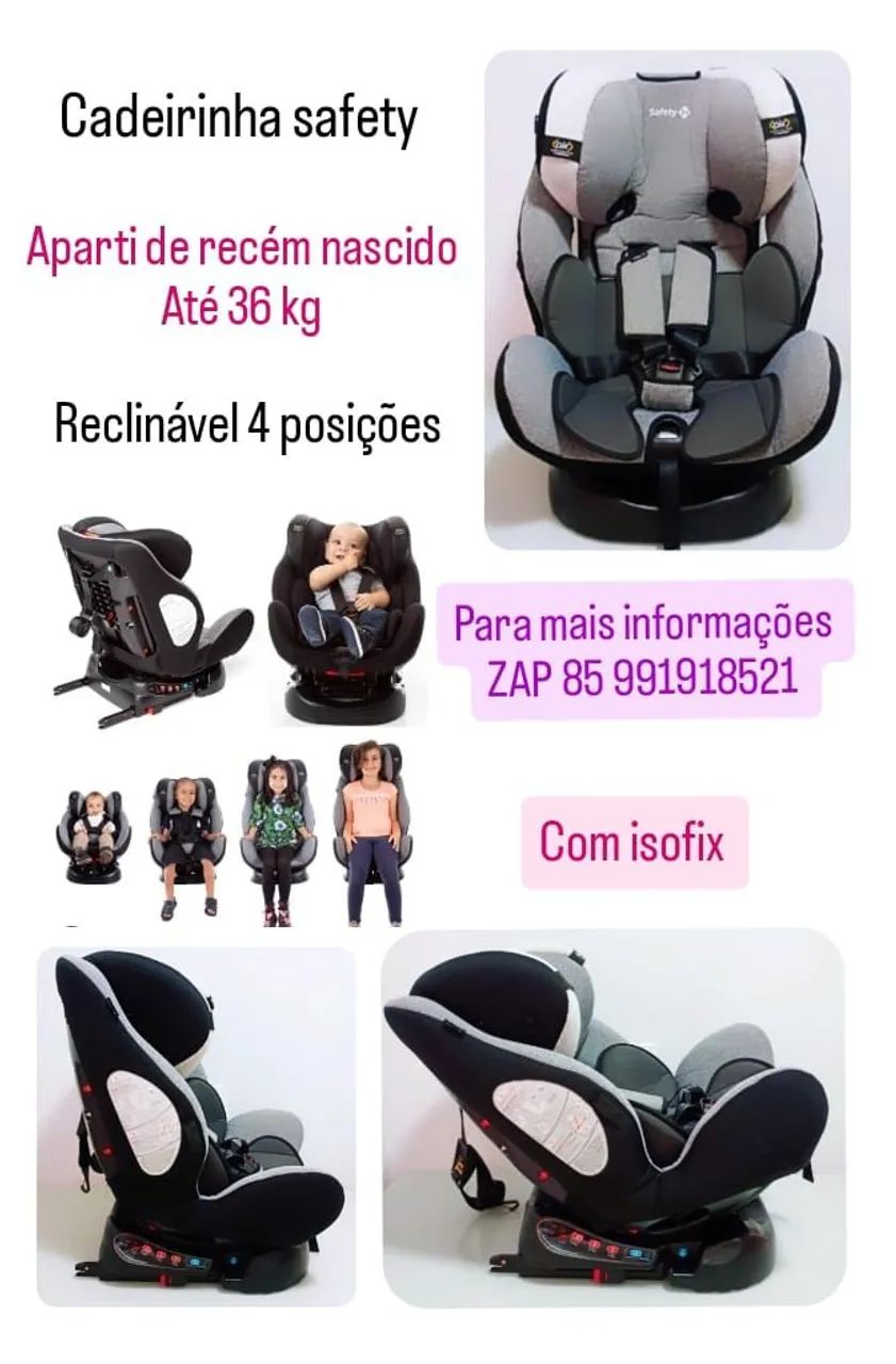 Cadeirinha safety com isofix 