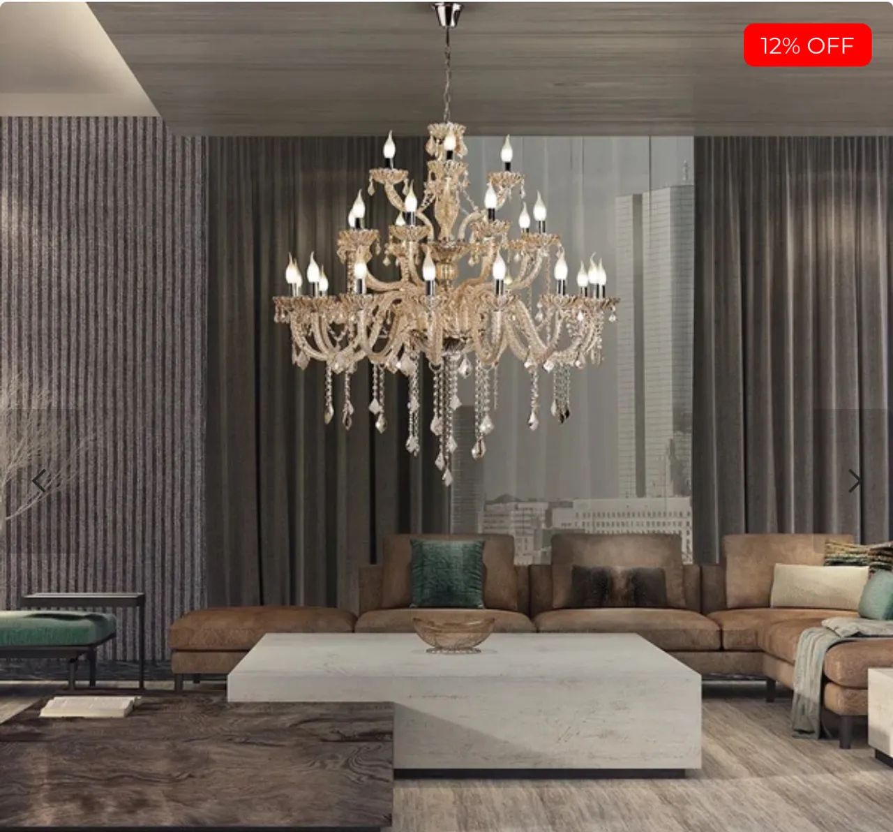 Candelabro Nice 28 - 28 braços - Champanhe - NOVO