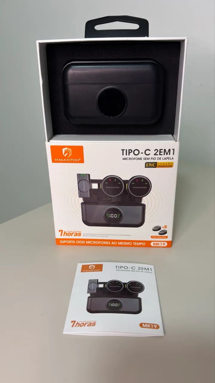 Microfone de Lapela Sem fio H?Maston 64297489771777122