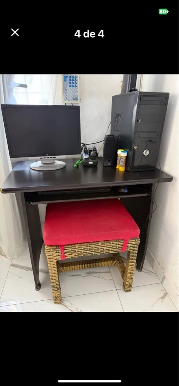 Mesa de escritório com suporte para teclado - Foto 2