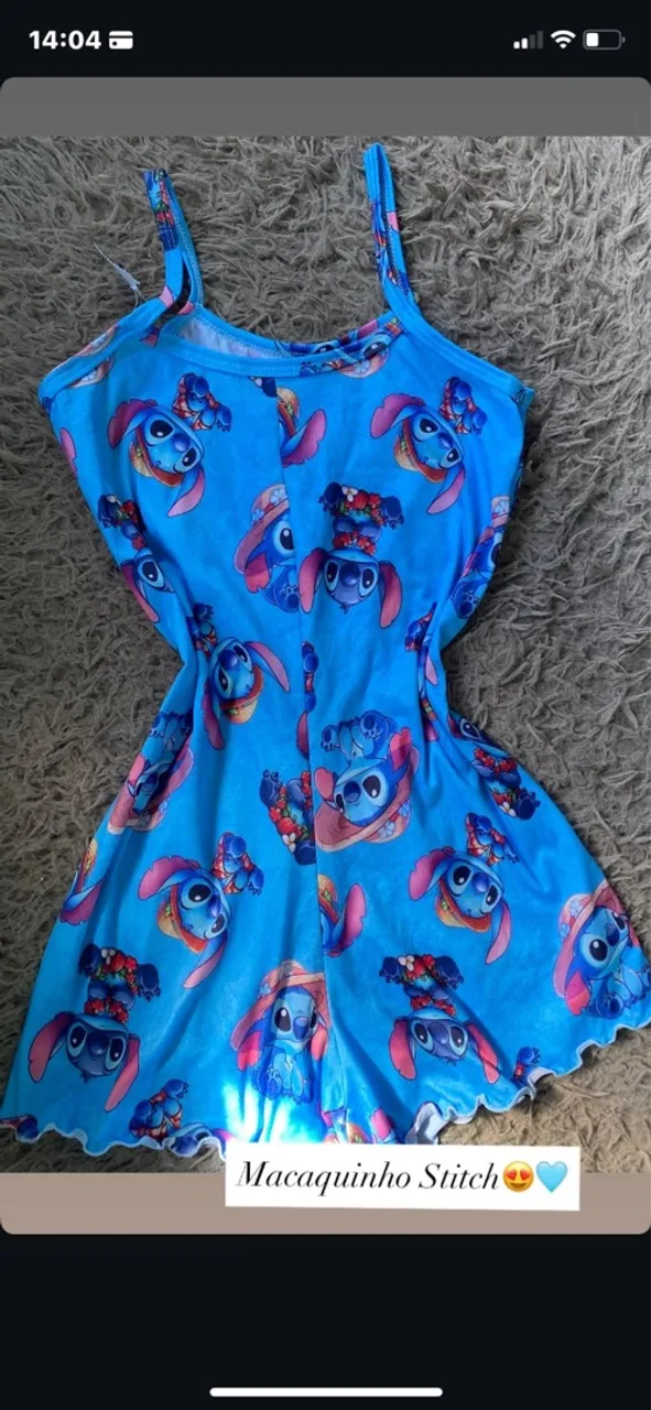 Macacão Stitch Azul