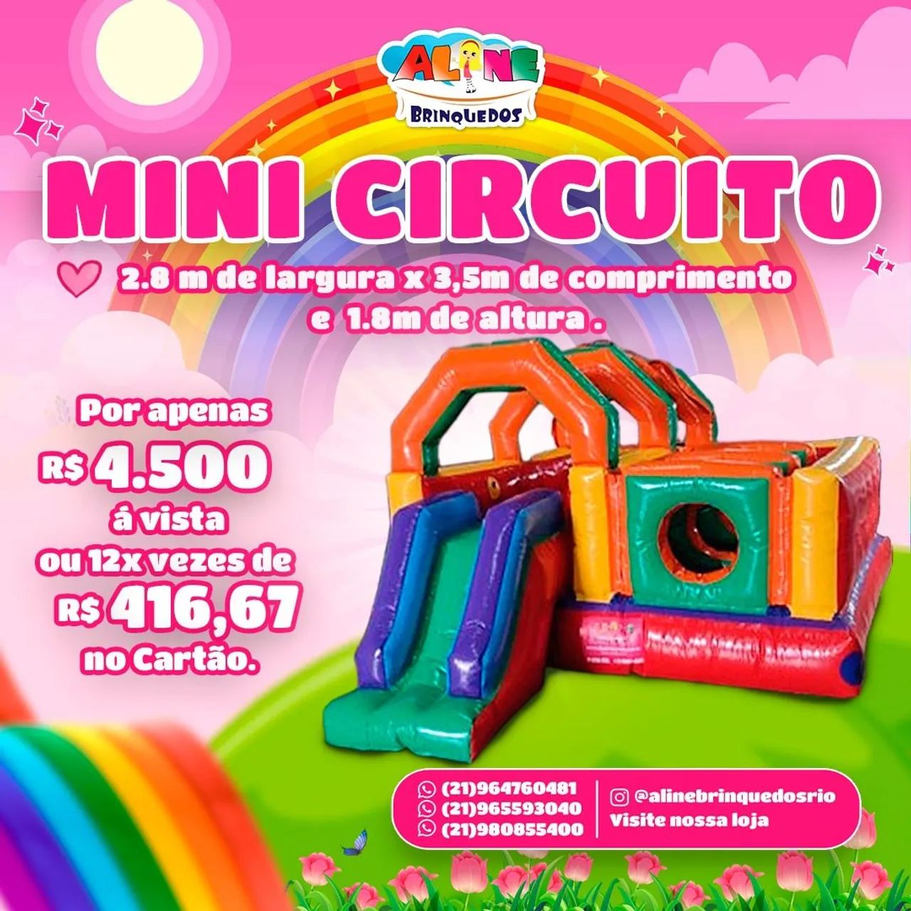 TOBOGÃ A PRONTA  5 METROS COM MOTOR - Foto 3