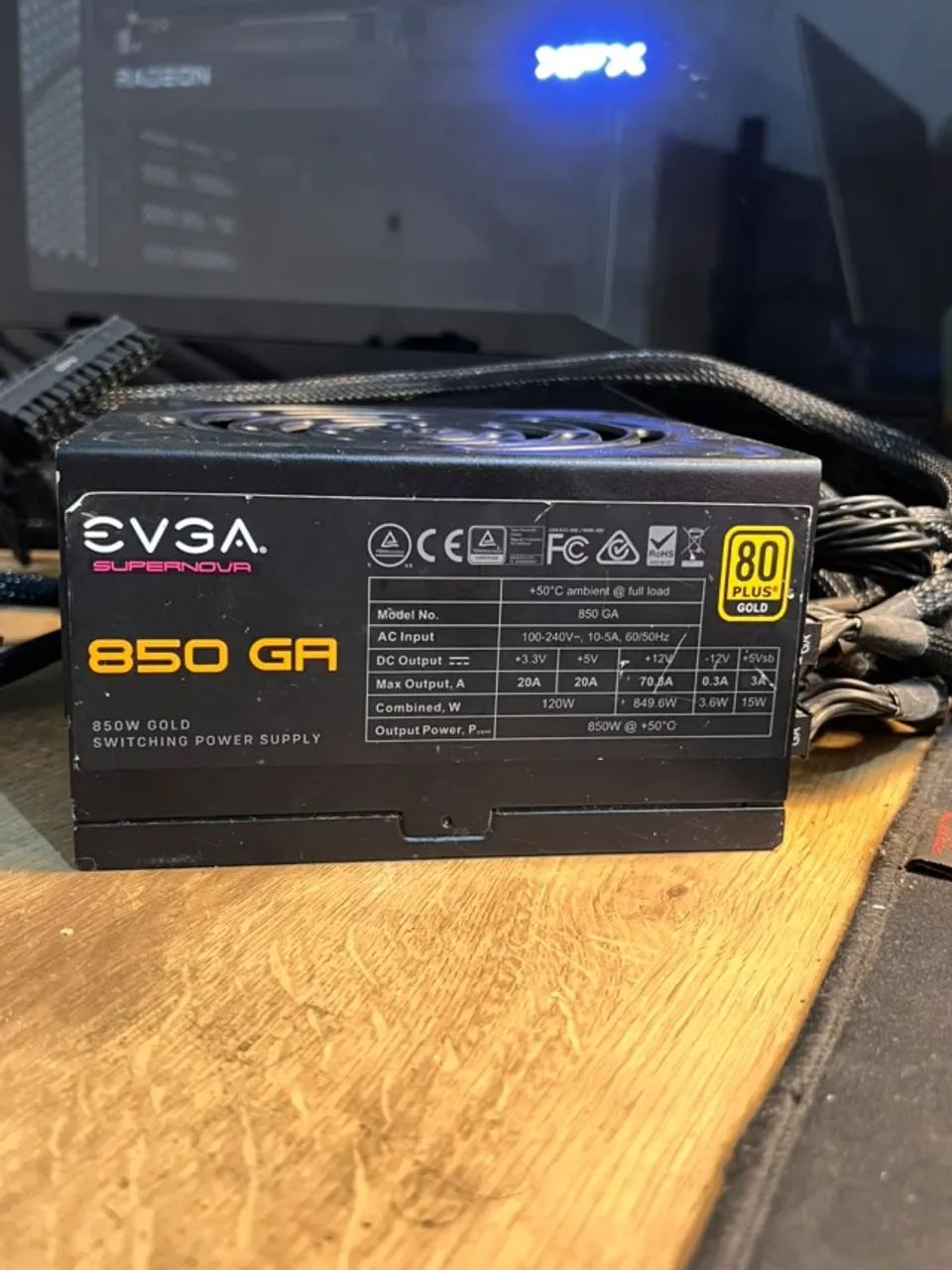 FONTE 850W EVGA SUPERNOVA FULL MODULAR 80 PLUS GOLD - PARCELO