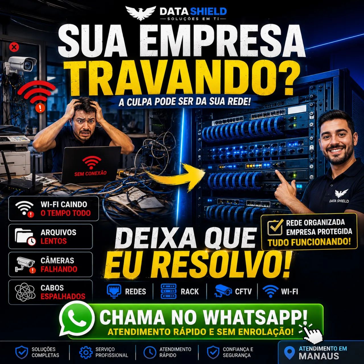 Wi-Fi caindo? Rede lenta? Nós resolvemos | Manaus