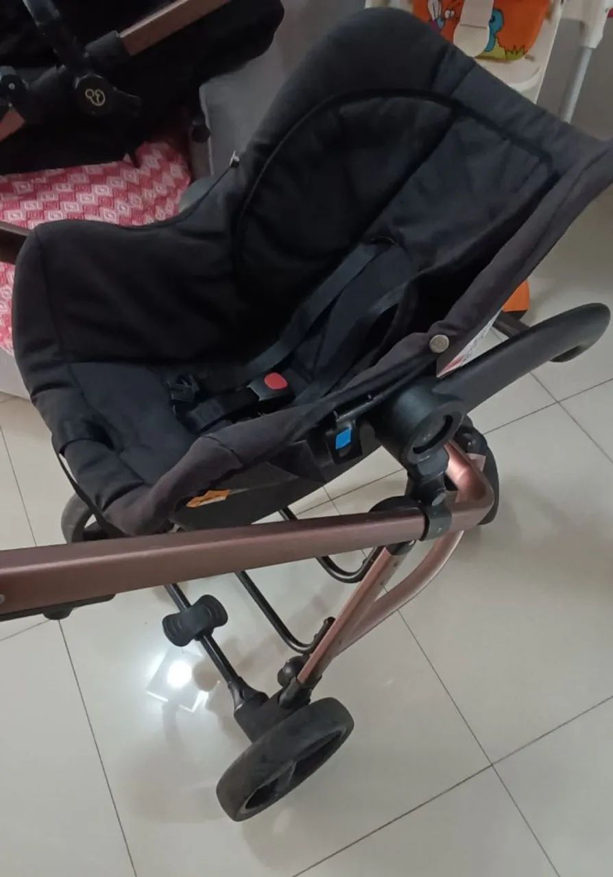 Carrinho de bebê Galzerano berço Moisés e bebê conforto  - Foto 5