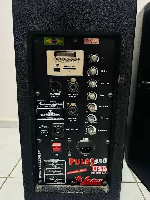 OCaixa Ativa Leacs Pulps 550 Frontal Usb - Equipamentos e