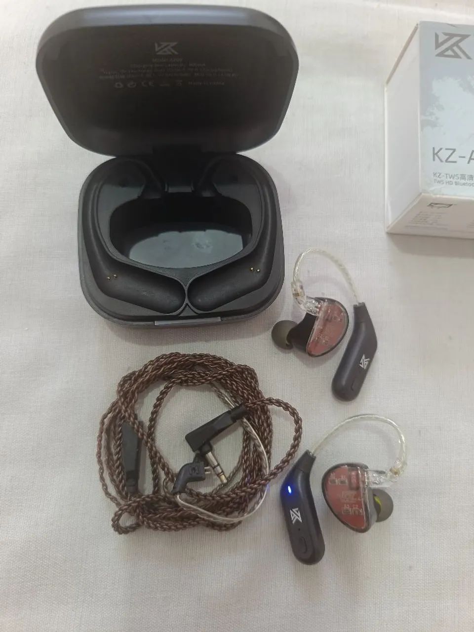 Fone de ouvido KZ AS10 (com cabo trançado) + Módulo Bluetooth AZ09  - Foto 3