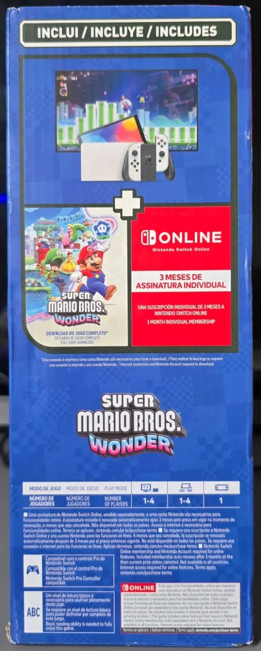 Nintendo Switch Oled + Jogo Mario Wonder - Trocas - Foto 3