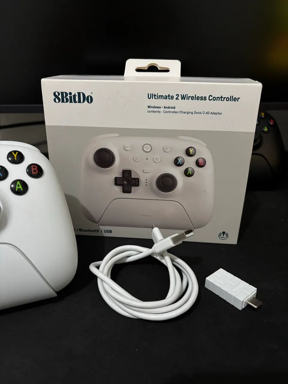 Controle 8BitDo Ultimate 2 - Branco - Foto 3