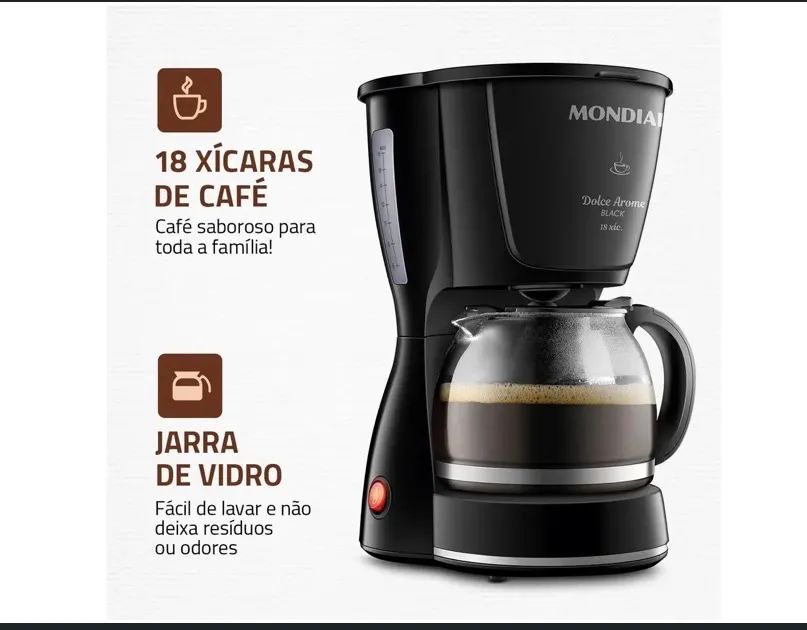 Cafeteira elétrica mondial dolce arome black  - Foto 4