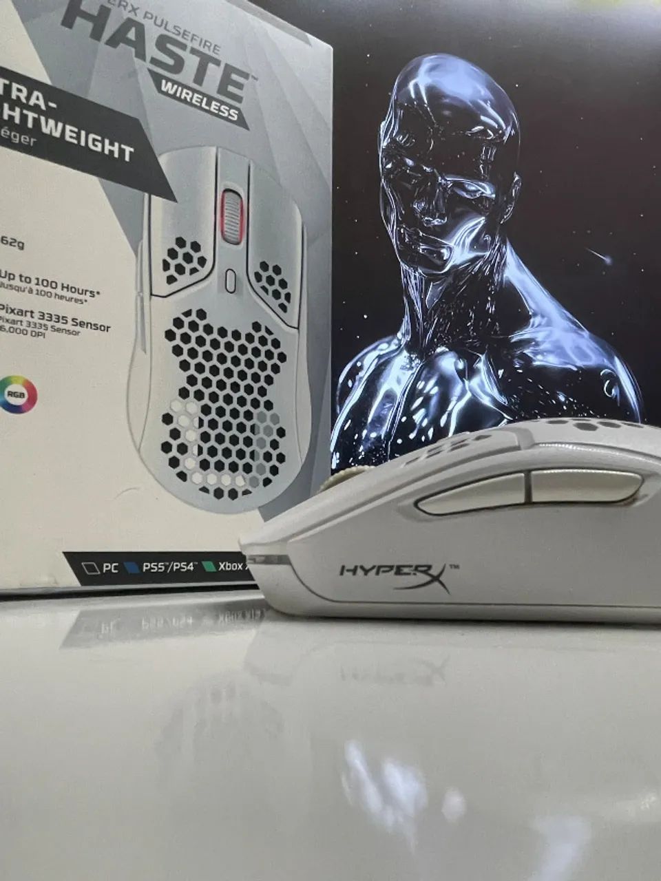 Hyperx Pulsefire Haste Wirelless Branco - Foto 2