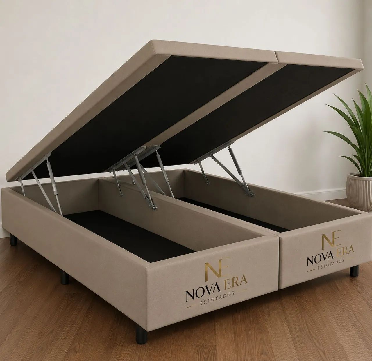 Cama Box Queen com Baú - Preta - Foto 2