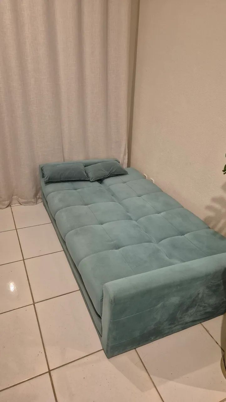 Sofá cama verde turquesa  - Foto 3
