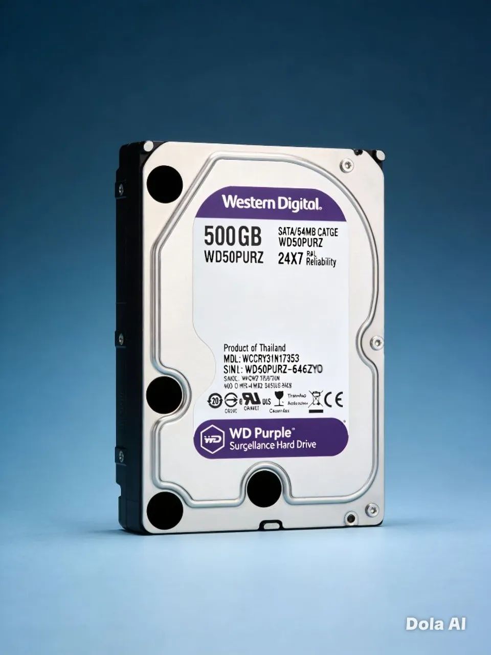 HD WD 500GB PURPLE SATA 64MB, NOVO E COM 6 MESES DE GARANTIA.