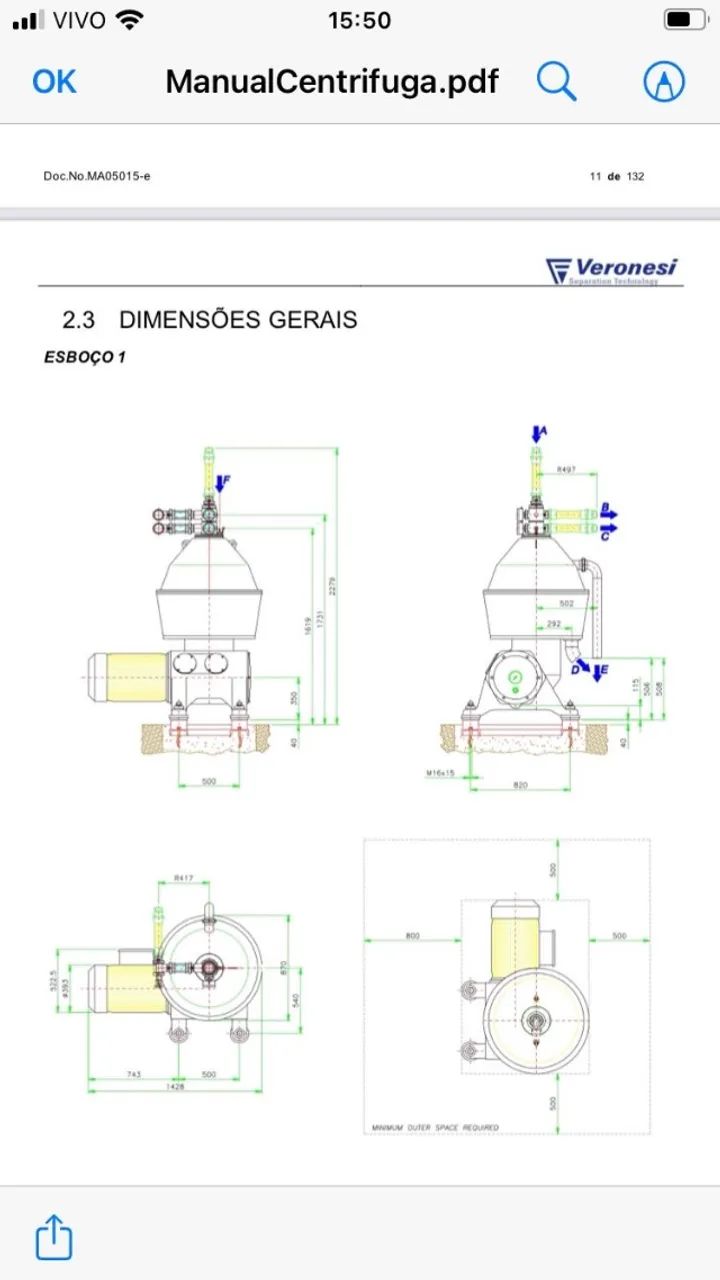 Centrifuga Separadora ou Clarificadora Flottweg em Aço Inox 316 L - Foto 6