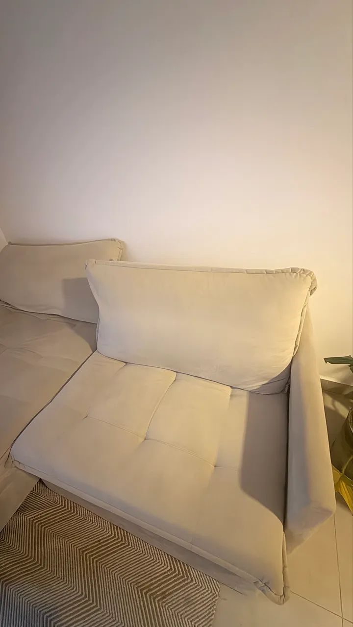 Sofá Off white 100% reclinável  - Foto 2