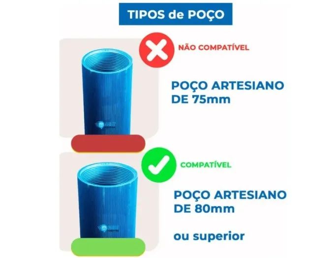 BOMBA PARA POÇO ARTESIANO Ebara 3BPS2-18  1HP Monofásica 220V - 2 Fios - Foto 5