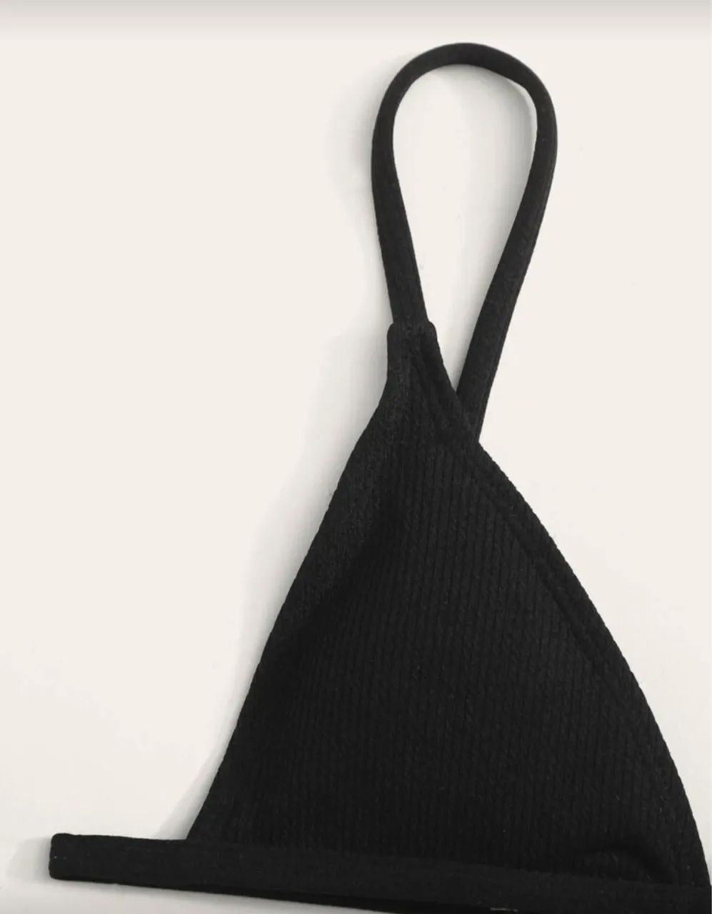biquíni preto canelado shein - Foto 4