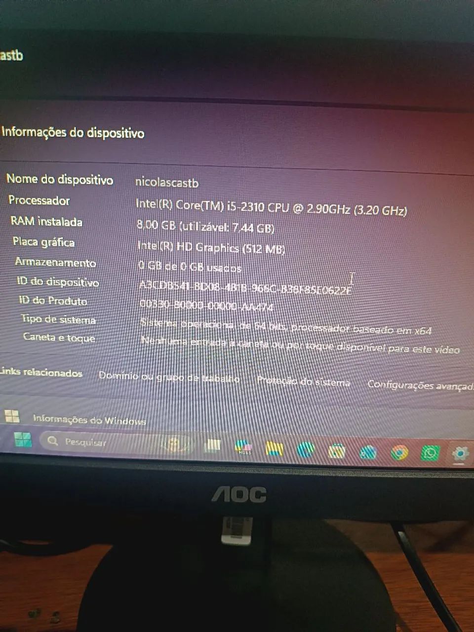 Pc Intel i5, 8gb de memória ram e 460 de HD - Foto 2