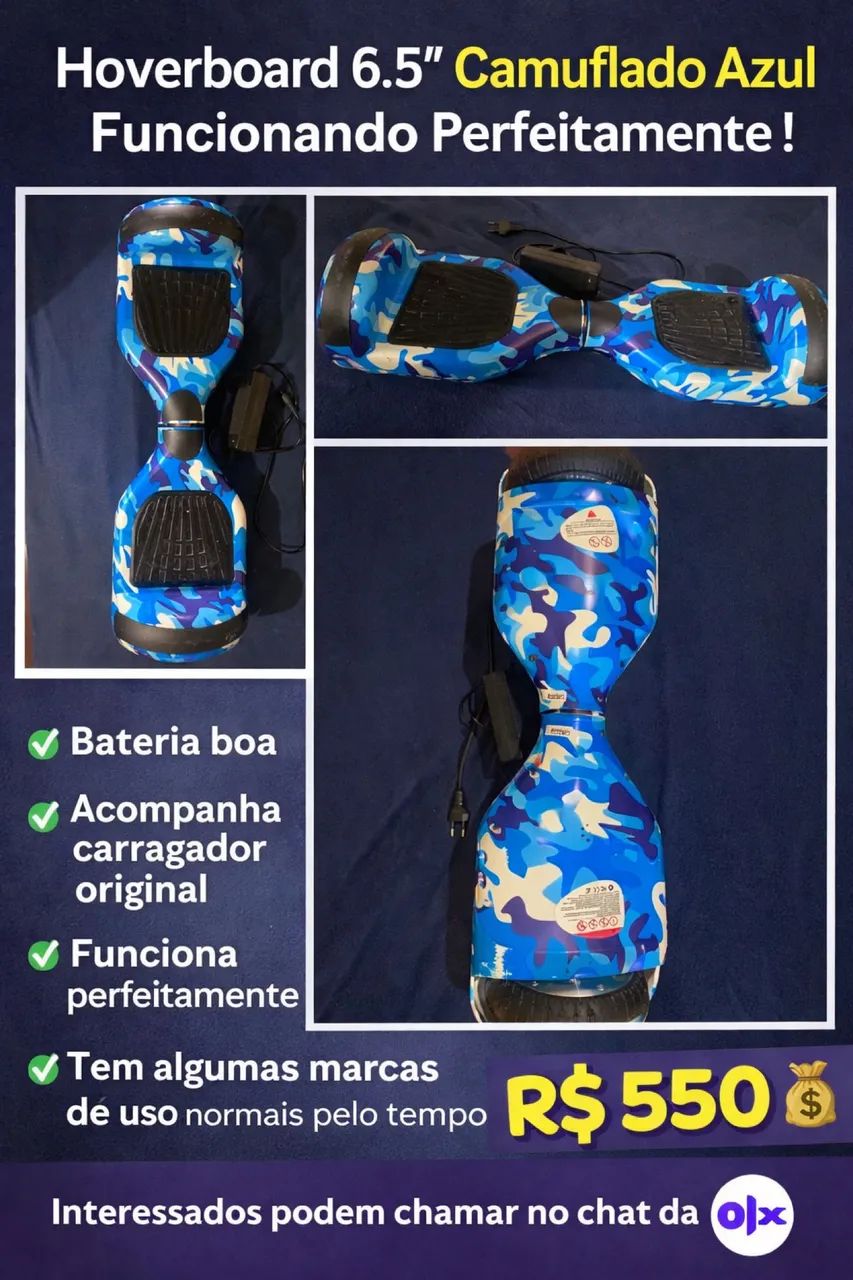 Hoverboard 6.5 Camuflado Azul
